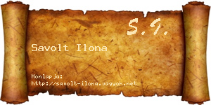 Savolt Ilona névjegykártya