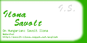 ilona savolt business card